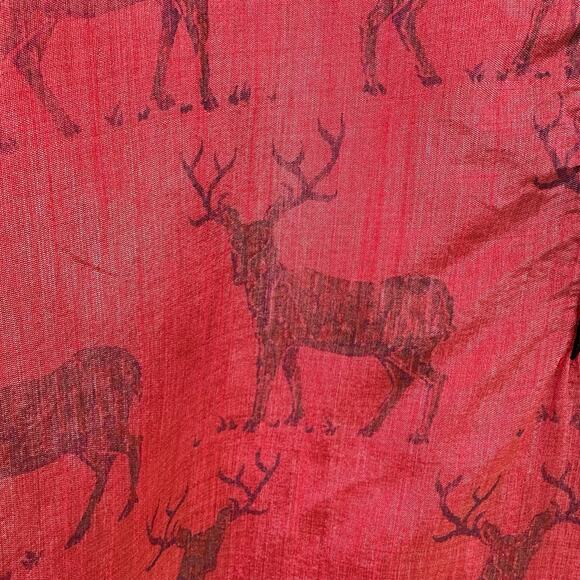 VTG Handmade Asian Cheongsam Deer Print Dress S/M Maxi Gothic Whimsigoth Graphic - Picture 3 of 10